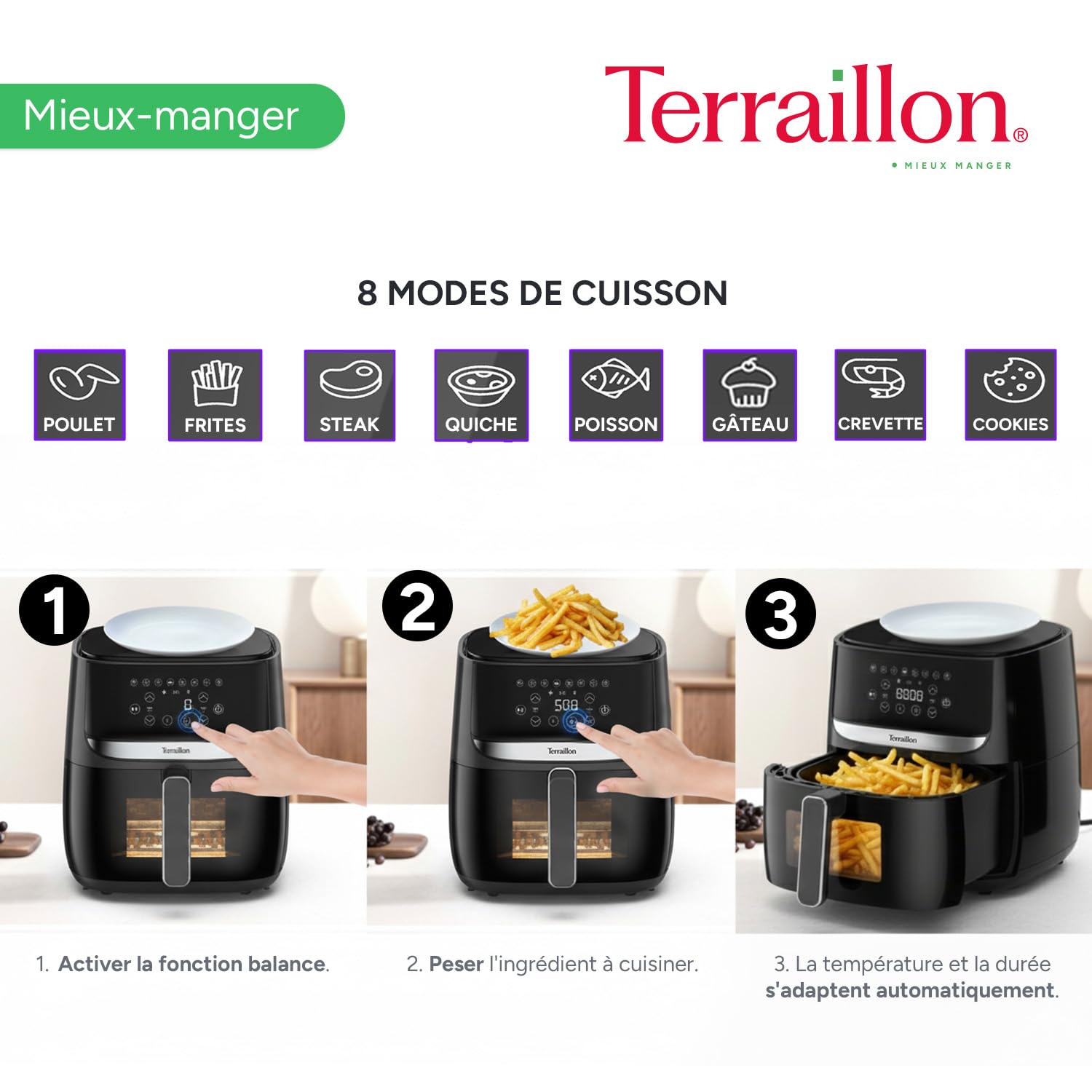 terraillon-cook-fry-smart-air-fryer-5-7l-1700w-avec-balance image 4