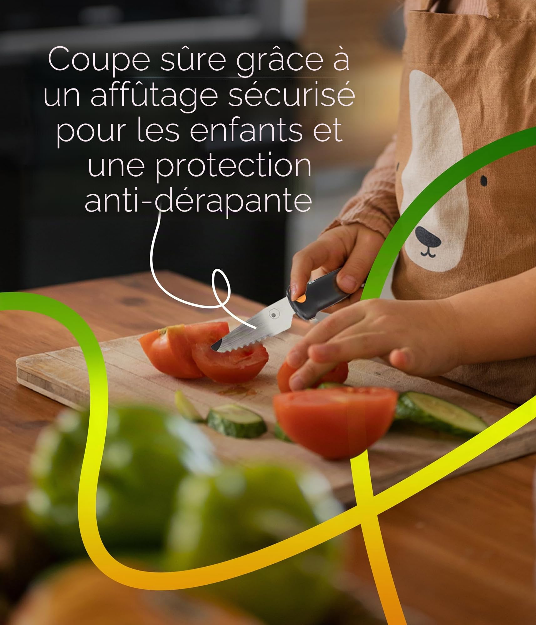 kuhn-rikon-kinderkitchen-set-2-couteaux-chien-enfant-noir-et-orange image 4