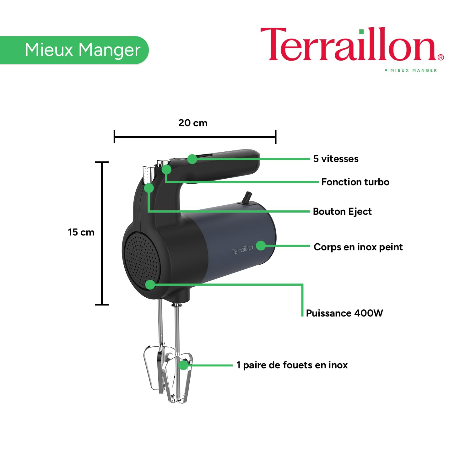 terraillon-new-moon-batteur-lectrique-400w-5-vitesses-bleu image 4