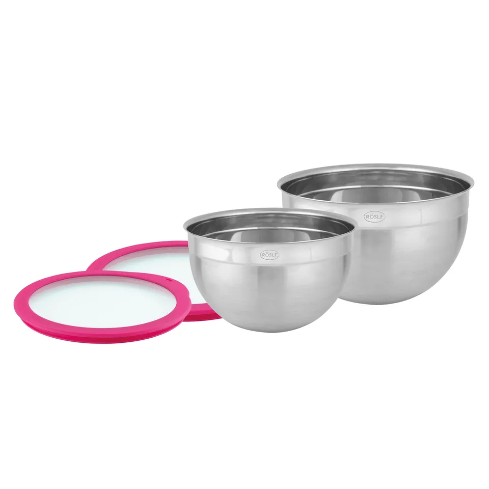 r-sle-set-2-saladiers-inox-couvercles-20-et-24-cm-pink-charity-edition image 1
