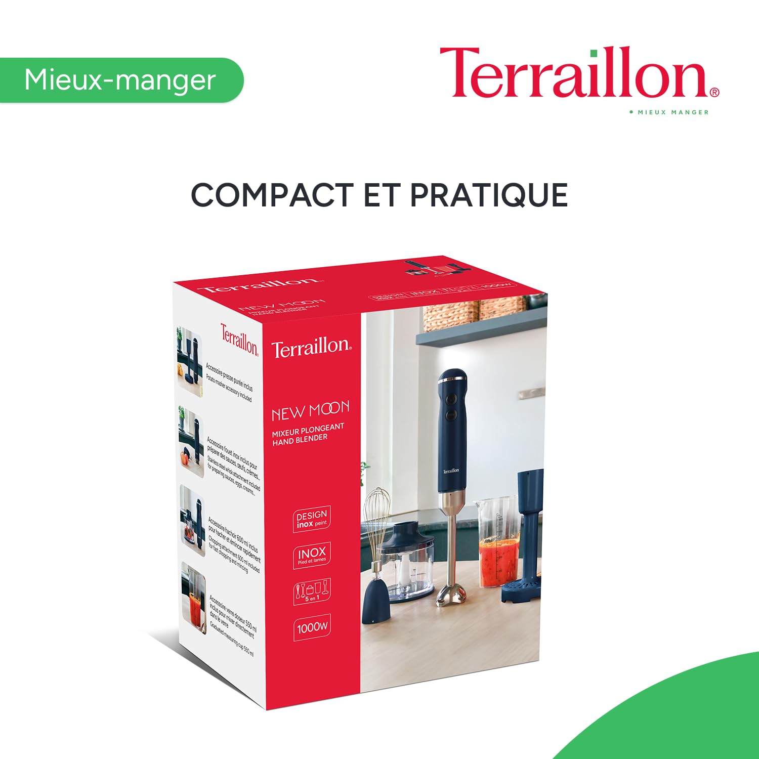 terraillon-new-moon-mixeur-plongeant-1000w-bleu-presse-pur-e-hachoir-600-ml image 6