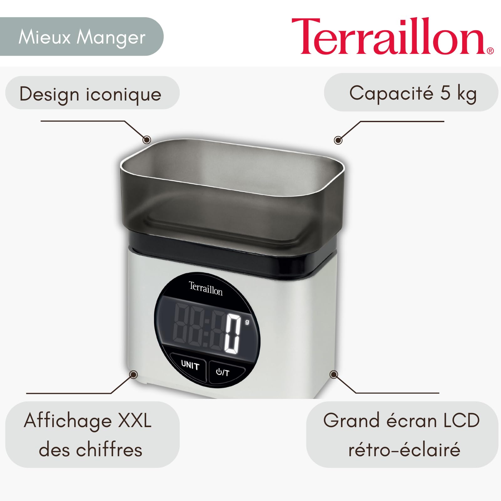 terraillon-ba22-mythique-balance-de-cuisine-lectronique-avec-bol-0-7-l-grise image 2