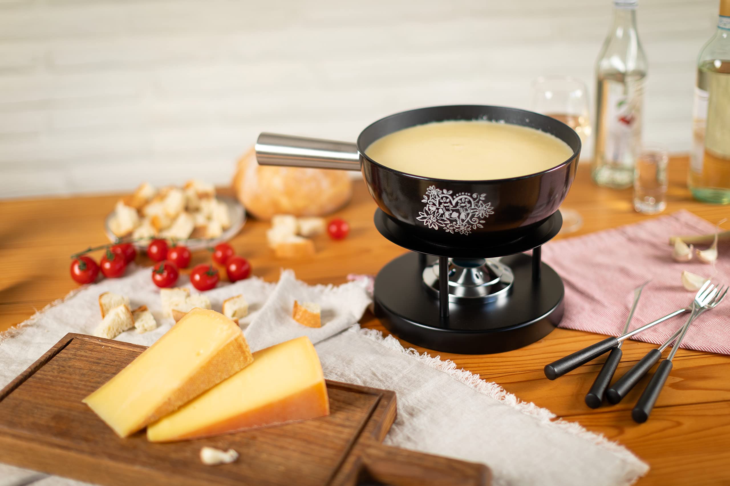 kuhn-rikon-amour-des-alpes-set-fondue-au-fromage-induction-22-cm-aluminium image 3