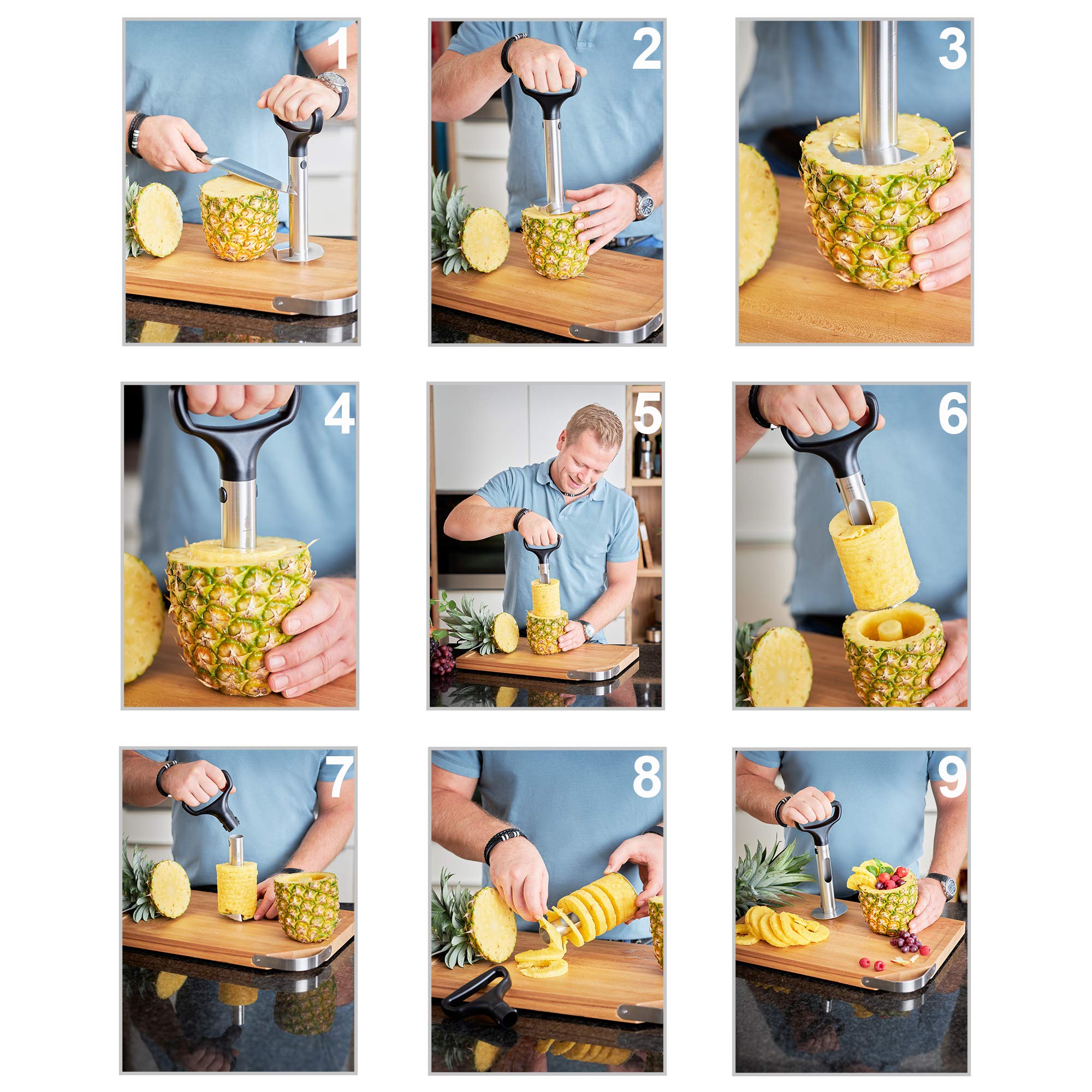 r-sle-tranche-ananas-pro-27-cm-abs-noir-inox-18-10 image 3