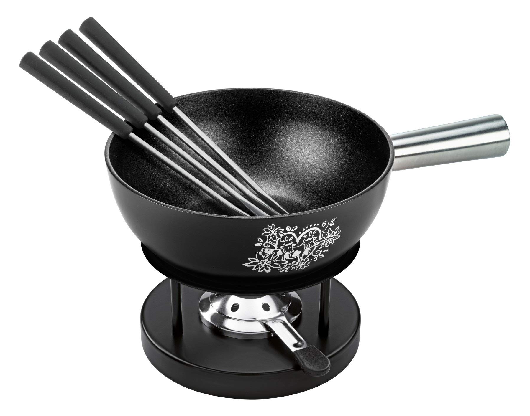 kuhn-rikon-amour-des-alpes-set-fondue-au-fromage-induction-22-cm-aluminium image 1