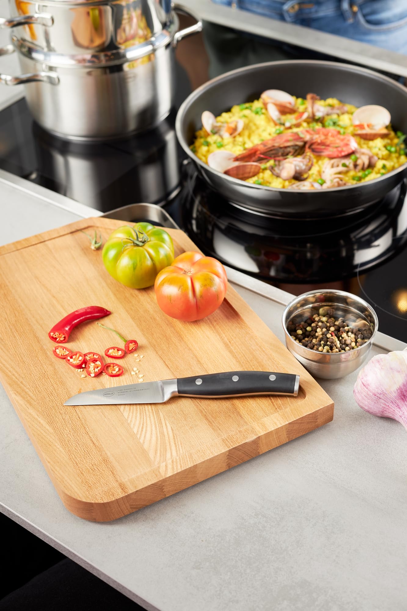 r-sle-elegance-wok-inox-28-cm-rev-tement-c-ramique-procera-3-l-induction image 3