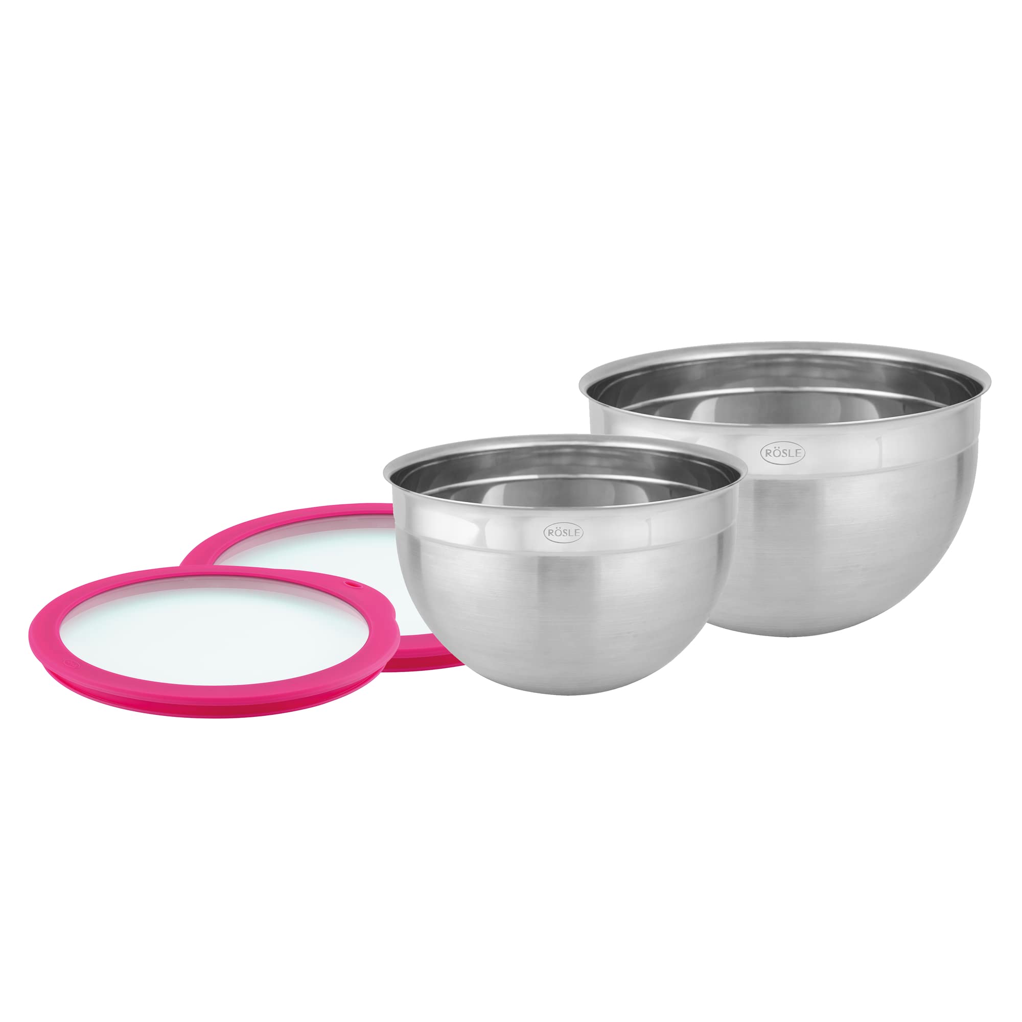 r-sle-set-2-saladiers-inox-couvercles-20-et-24-cm-pink-charity-edition image 1