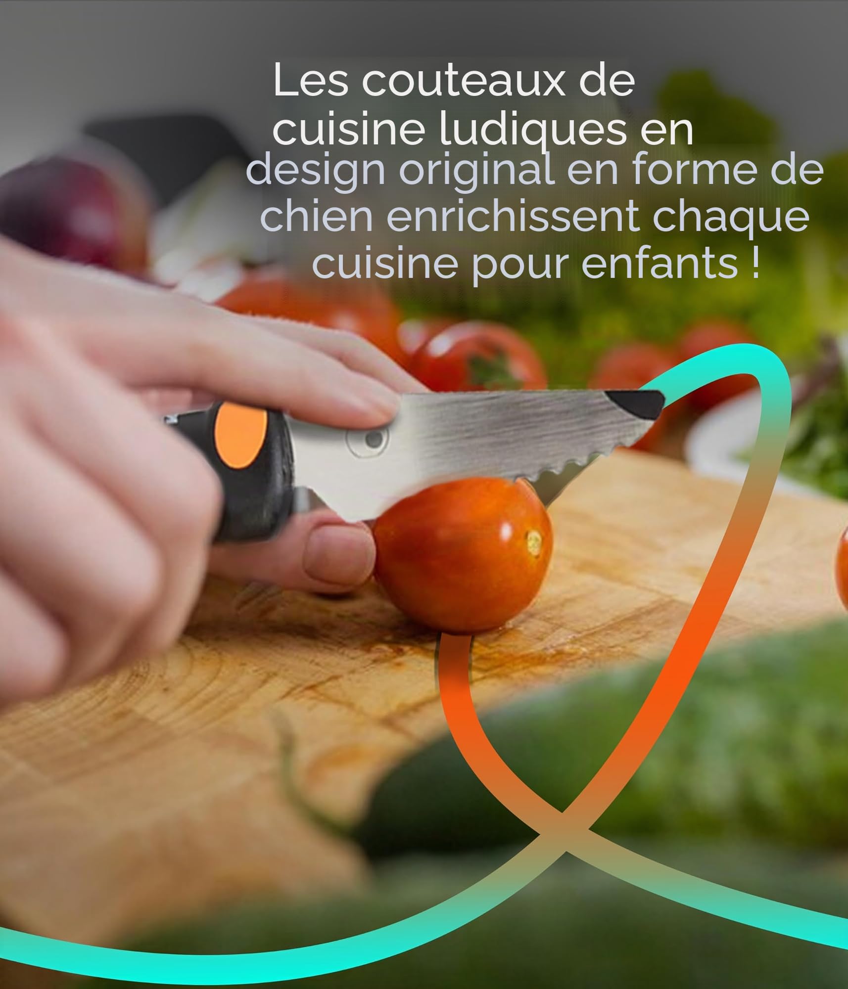 kuhn-rikon-kinderkitchen-set-2-couteaux-chien-enfant-noir-et-orange image 6
