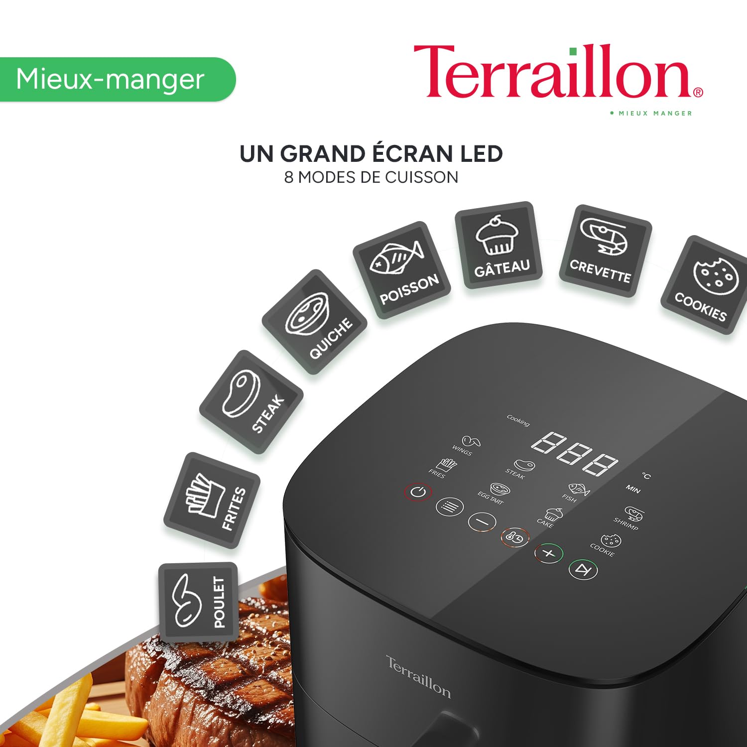 terraillon-cook-fry-5l-friteuse-sans-huile-air-fryer-1500w image 4