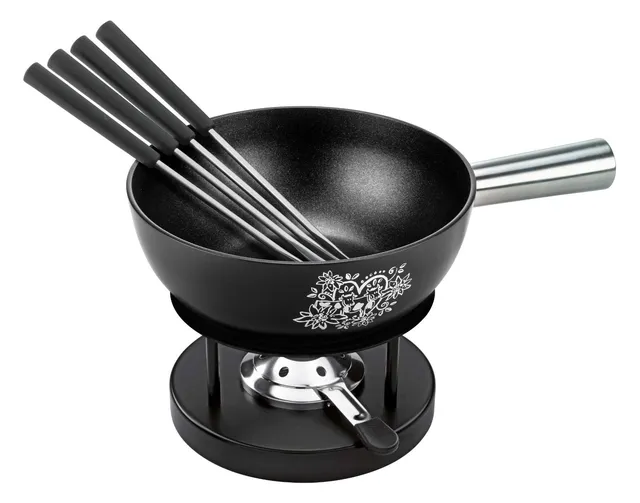 kuhn-rikon-amour-des-alpes-set-fondue-au-fromage-induction-22-cm-aluminium image 1