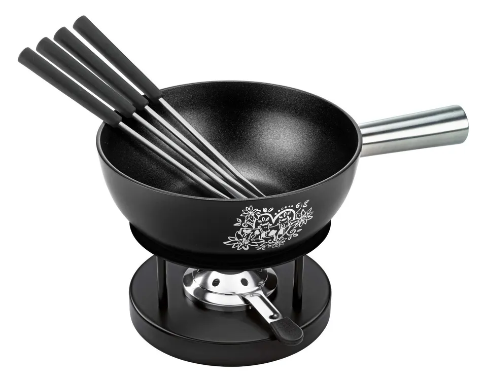 kuhn-rikon-amour-des-alpes-set-fondue-au-fromage-induction-22-cm-aluminium image 1