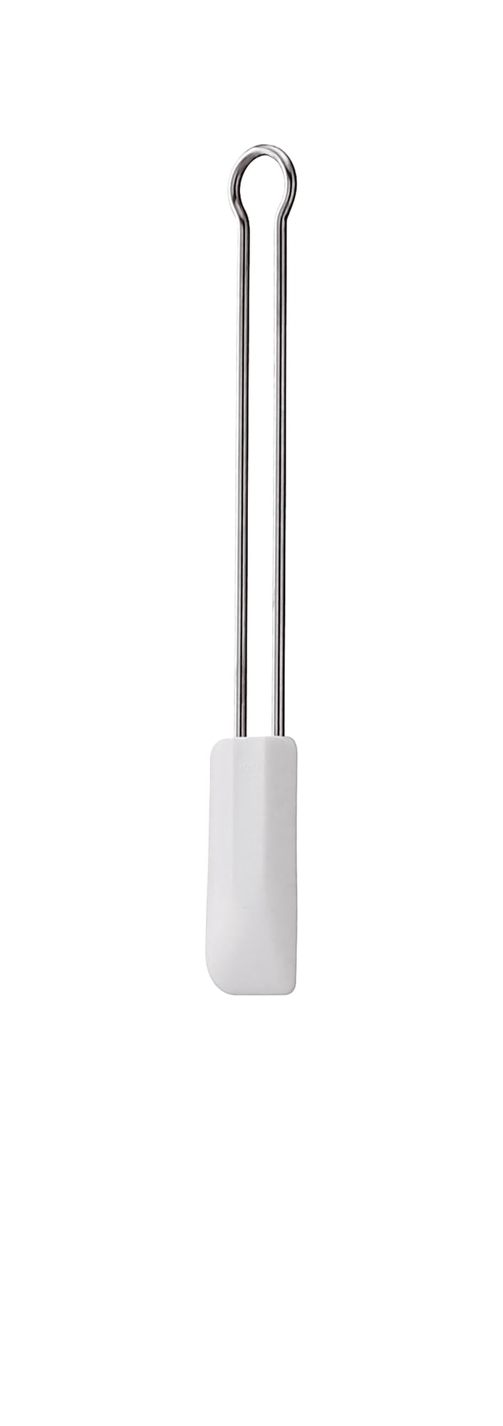 r-sle-spatule-de-cuisine-troite-20-cm-inox-18-10-et-silicone-blanc-200-c image 1