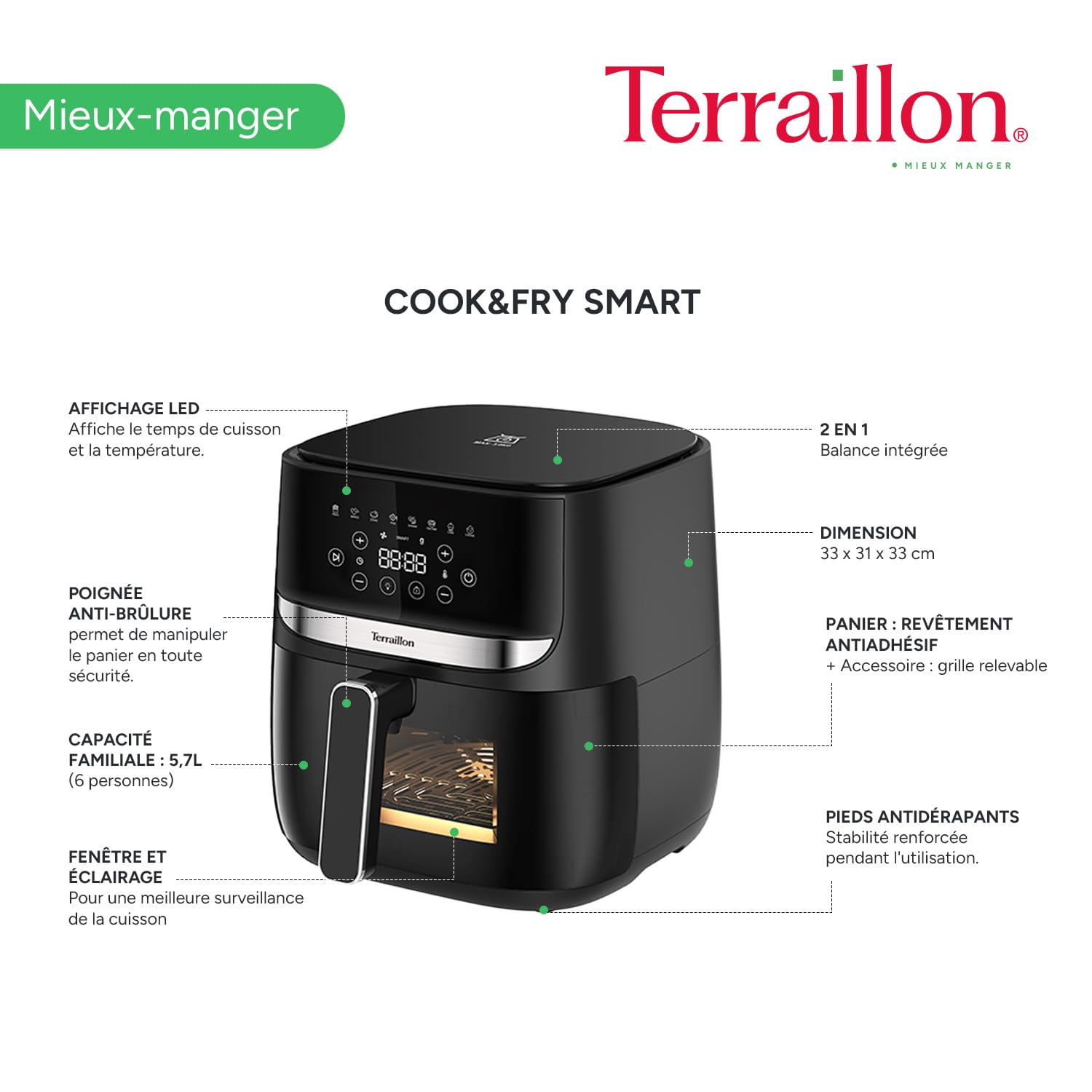 terraillon-cook-fry-smart-air-fryer-5-7l-1700w-avec-balance image 5