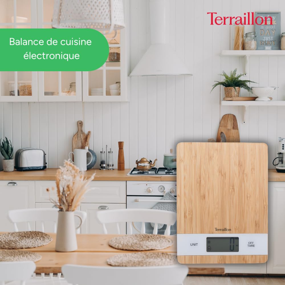 terraillon-bamboo-usb-c-balance-cuisine-bambou-3-kg image 2