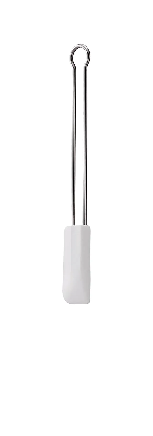 r-sle-spatule-de-cuisine-troite-20-cm-inox-18-10-et-silicone-blanc-200-c image 1