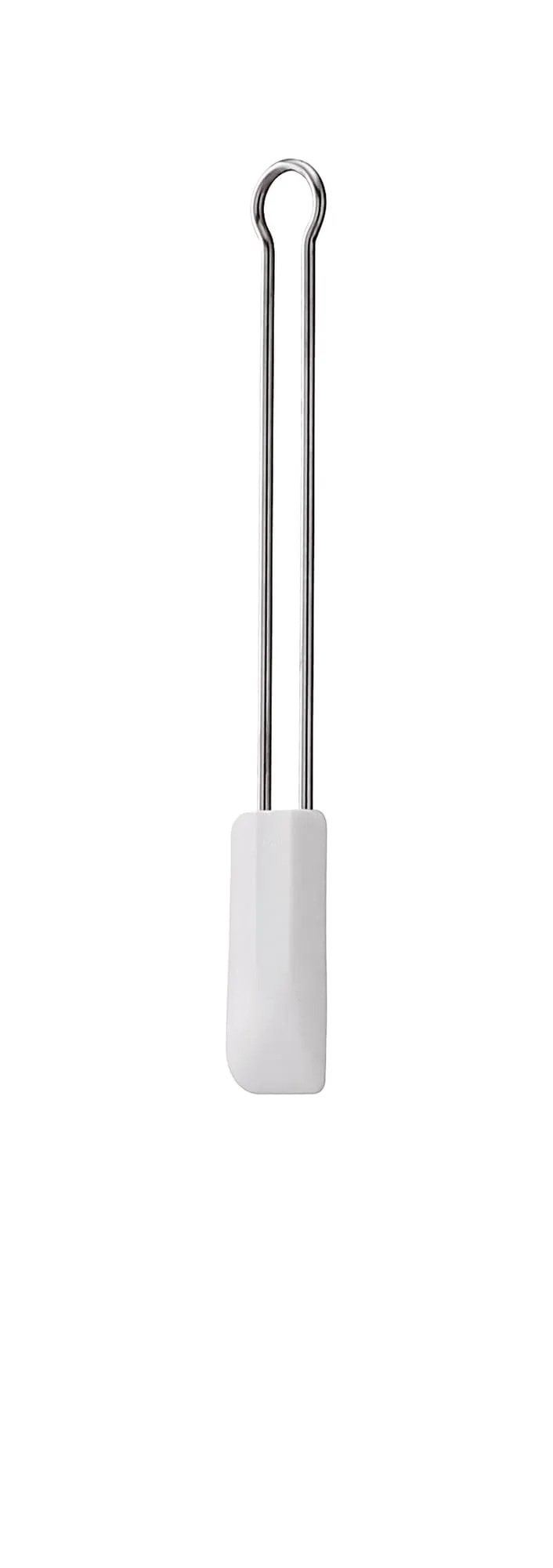 r-sle-spatule-de-cuisine-troite-20-cm-inox-18-10-et-silicone-blanc-200-c image 1