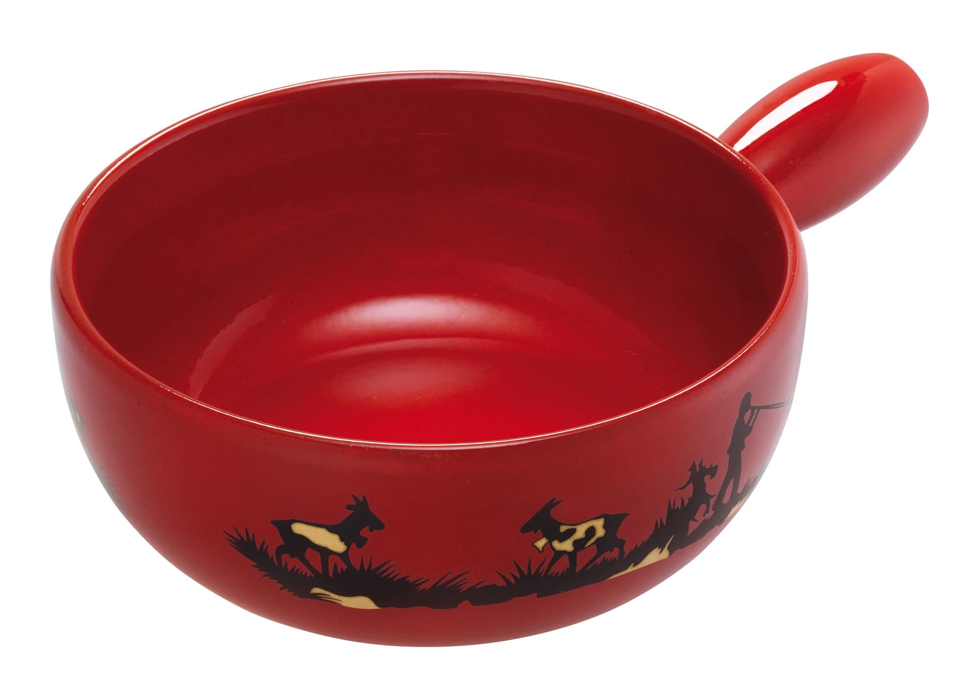 kuhn-rikon-caquelon-fondue-fromage-joueur-de-cor-des-alpes-22-cm-rouge-1-6-l image 1