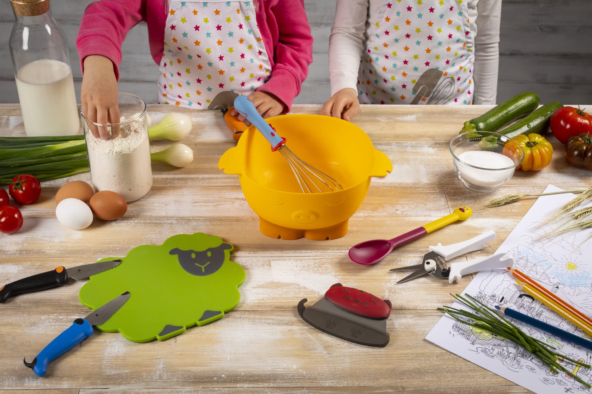 kuhn-rikon-kinderkitchen-fouet-poule-enfant-bleu-rouge image 6