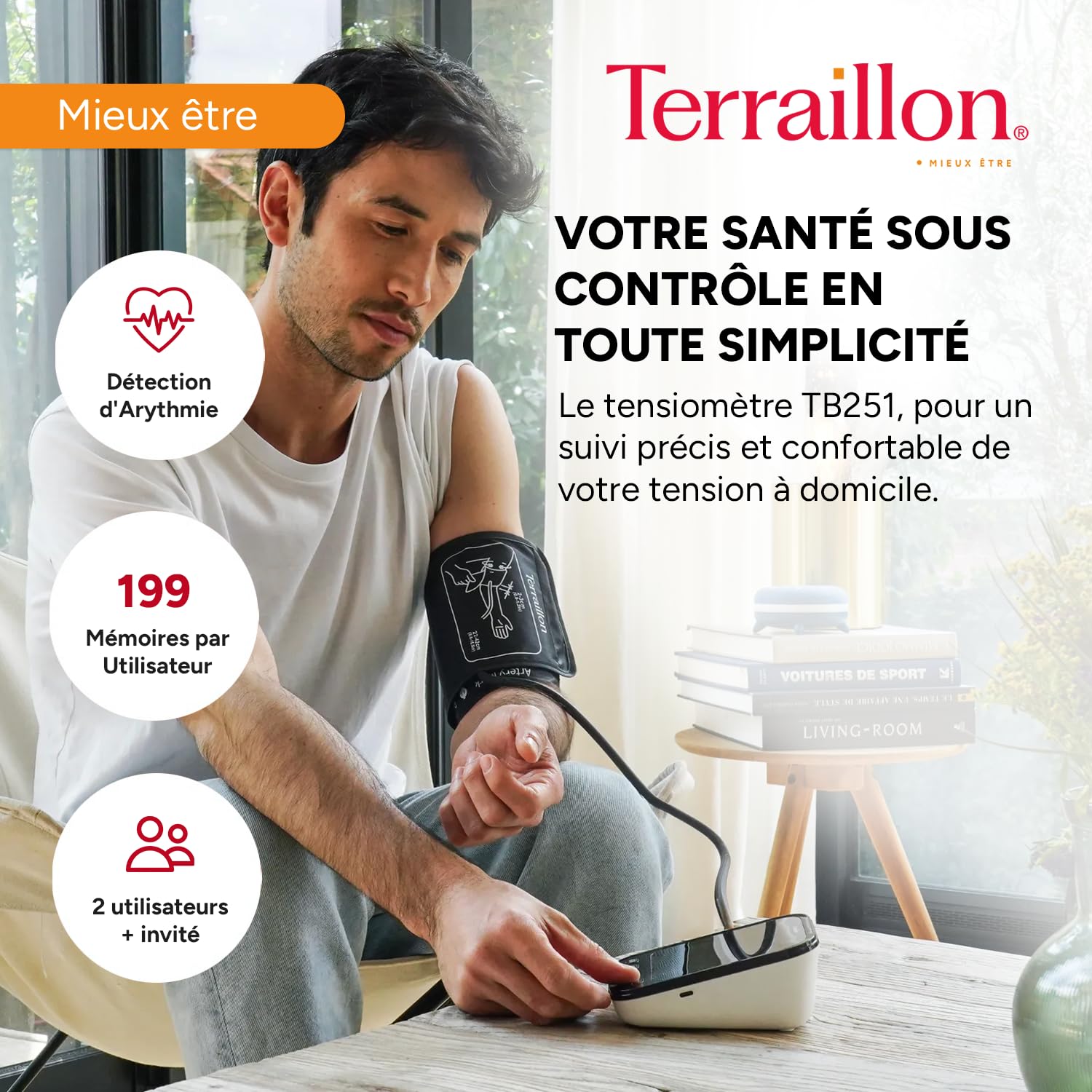 terraillon-tensio-bras-tb251-tensiom-tre-bras-led-22-42cm image 2