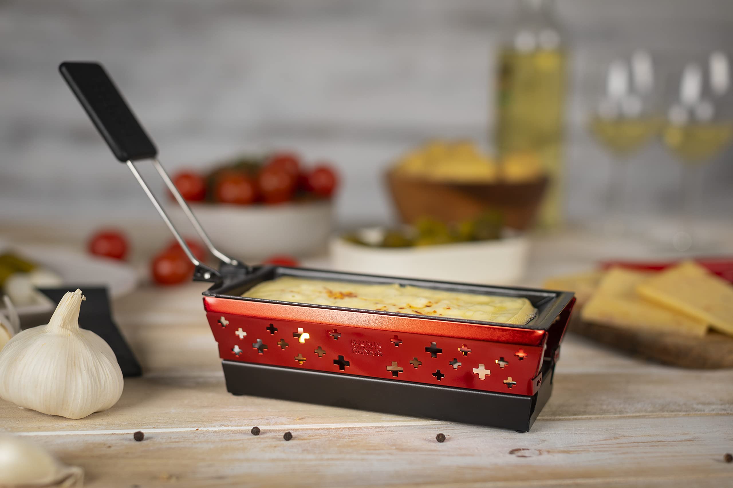 kuhn-rikon-mini-set-raclette-individuel-aluminium-rouge image 6