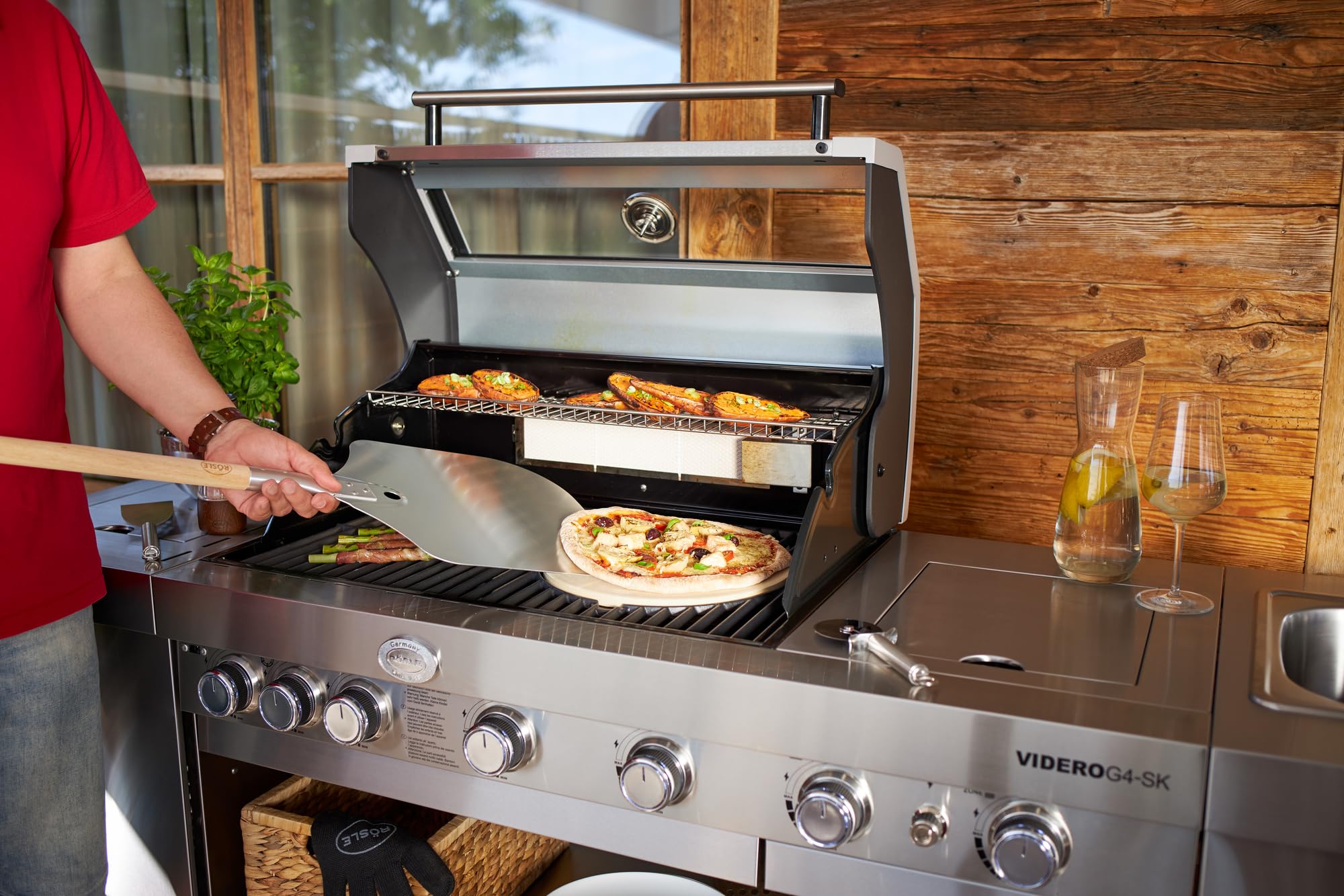 r-sle-pelle-pizza-inox-18-10-manche-noyer-30-5-cm image 2