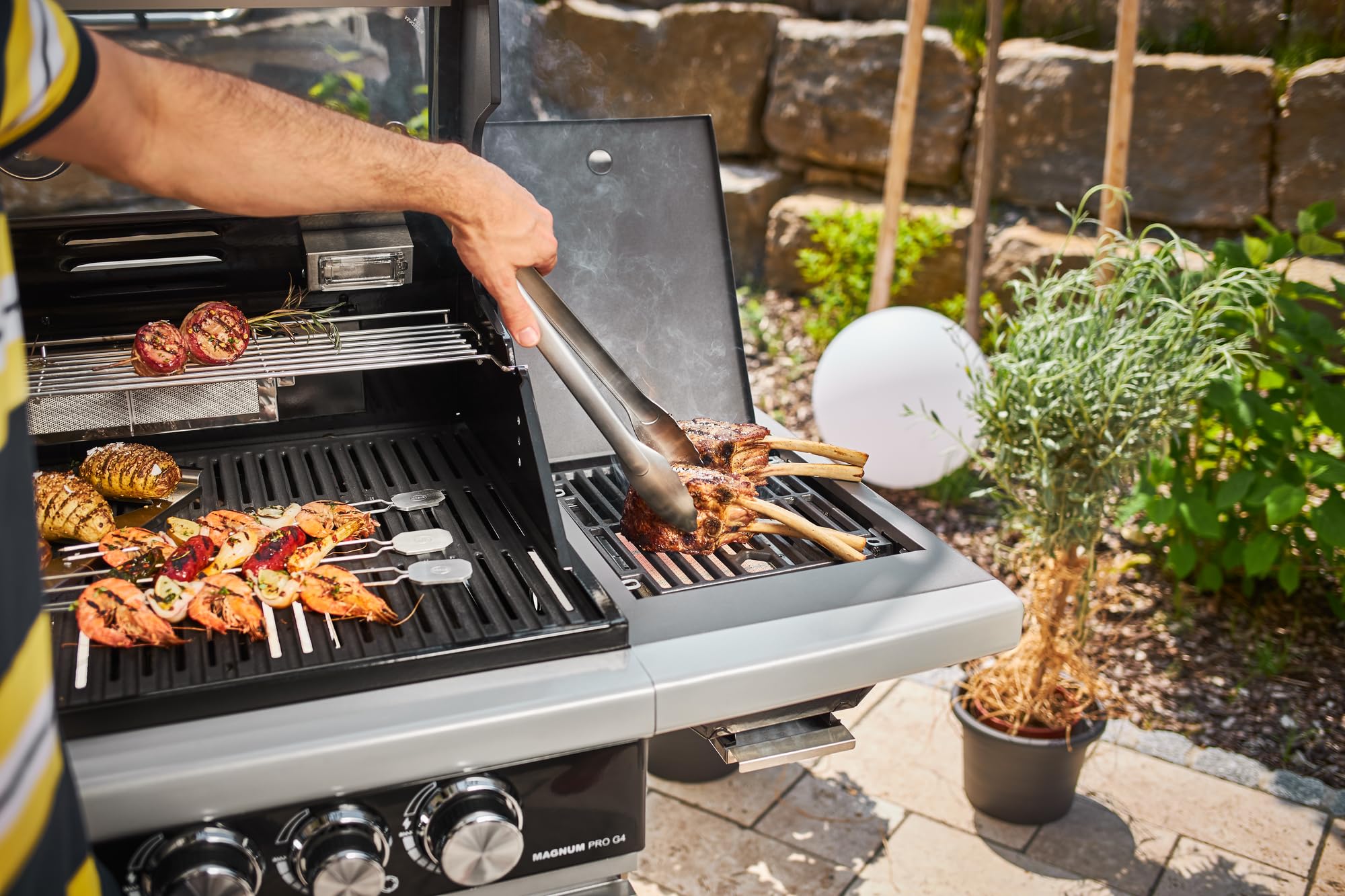 r-sle-pince-barbecue-30-cm-inox-verrouillage-une-main image 3