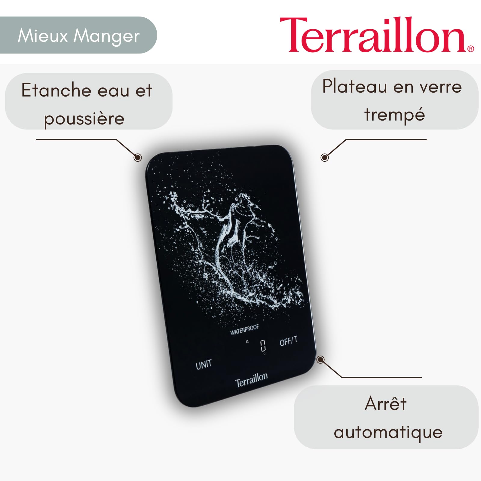 terraillon-aqua-resist-balance-de-cuisine-tanche-ip67-8-kg-noir image 2