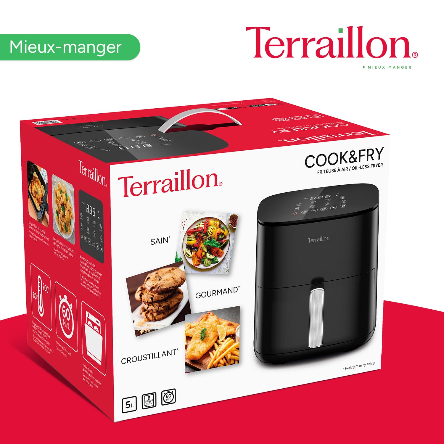 terraillon-cook-fry-5l-friteuse-sans-huile-air-fryer-1500w image 6