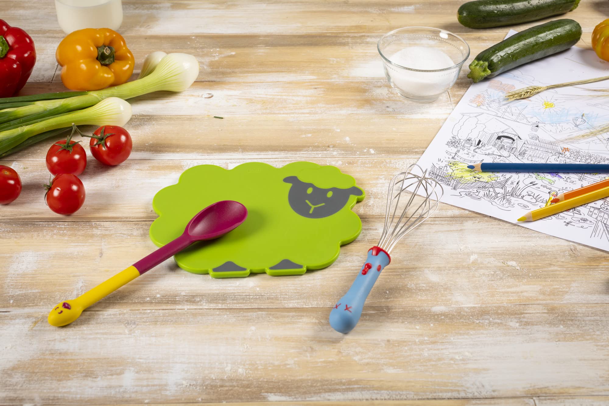 kuhn-rikon-kinderkitchen-fouet-poule-enfant-bleu-rouge image 5