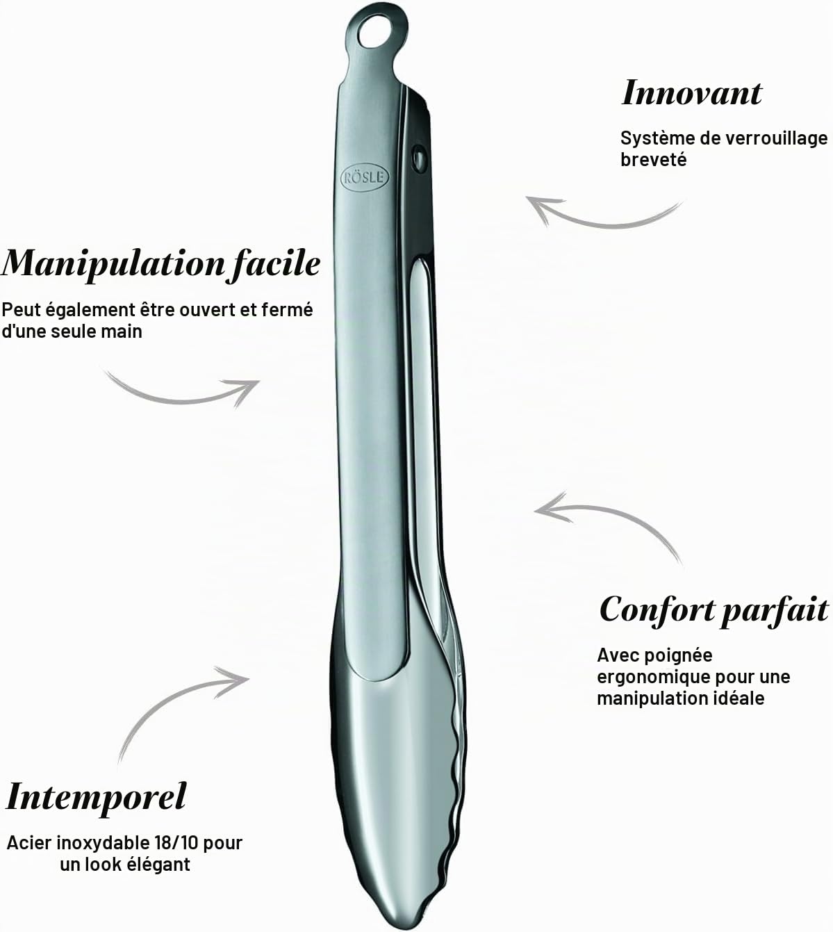 r-sle-pince-traiteur-inox-18-10-fermoir-brevet-23-cm image 4