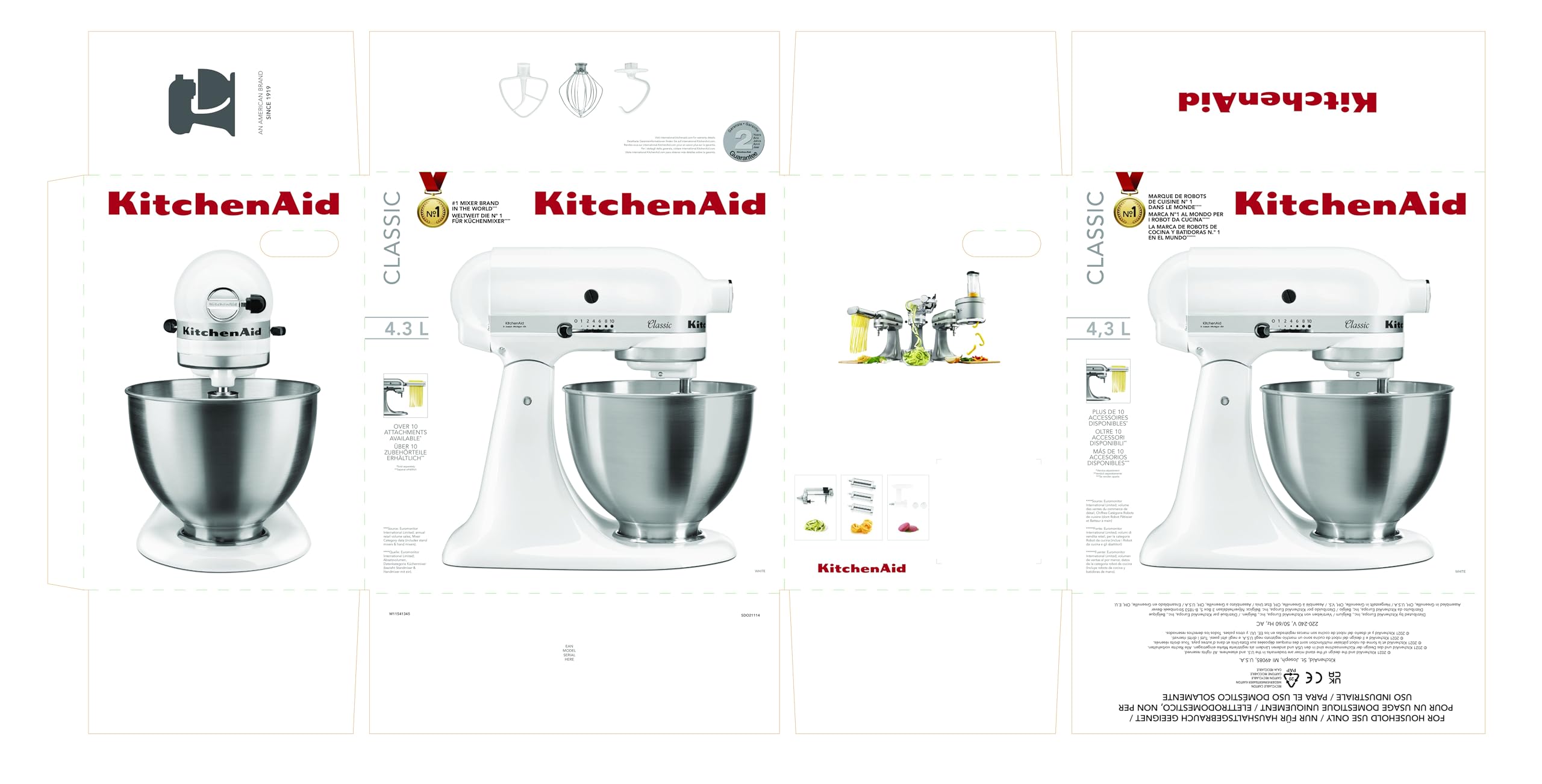 kitchenaid-classic-5k45sse-robot-p-tissier-4-3-l-blanc-275-w image 6