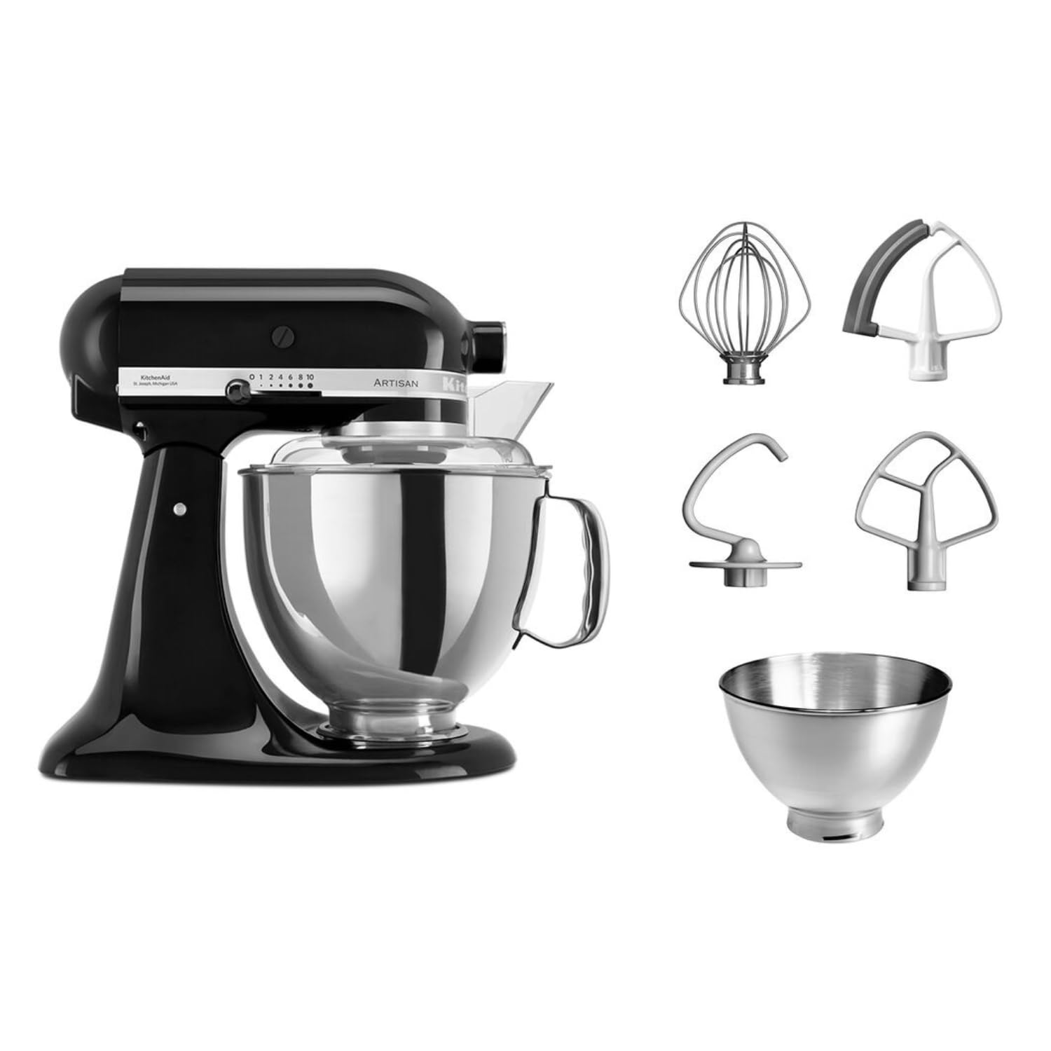 kitchenaid-artisan-5ksm175-robot-p-tissier-4-8-l-3-l-noir-onyx image 3