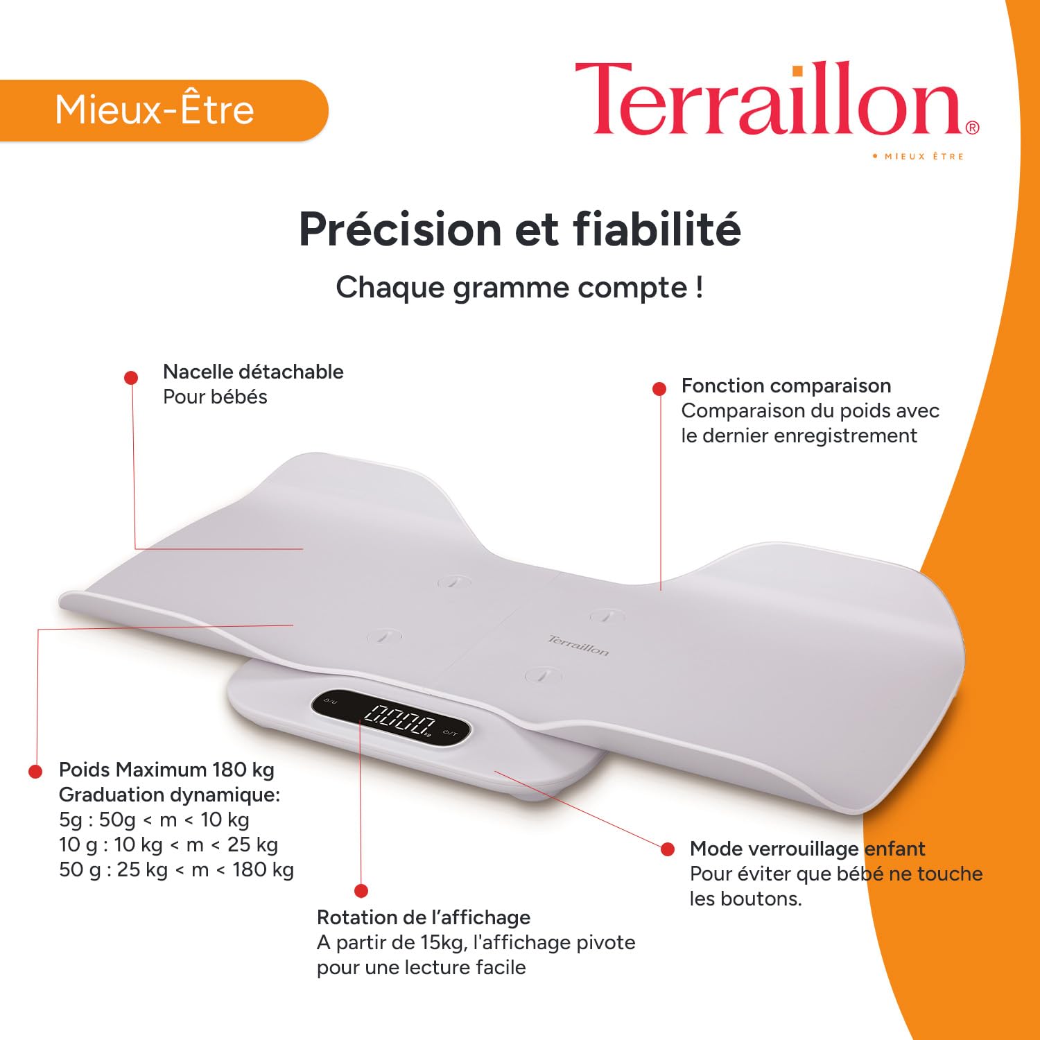 terraillon-baby-fit-p-se-b-b-lectronique-2-en-1-avec-nacelle-d-tachable-blanc image 5