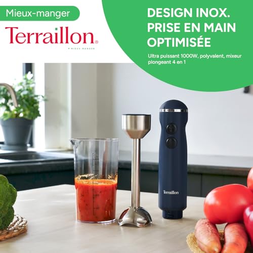 terraillon-new-moon-mixeur-plongeant-1000w-bleu-presse-pur-e-hachoir-600-ml image 8