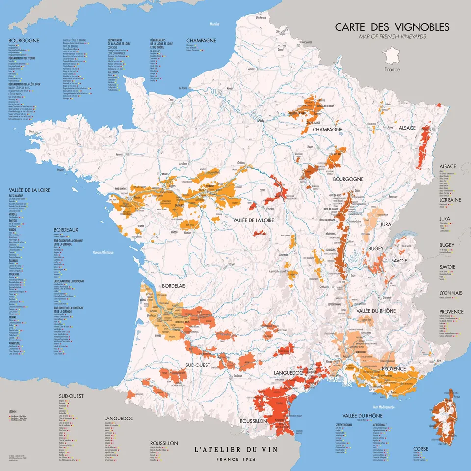 l-atelier-du-vin-carte-des-vignobles-de-france-affiche-nologique-exploreur image 1