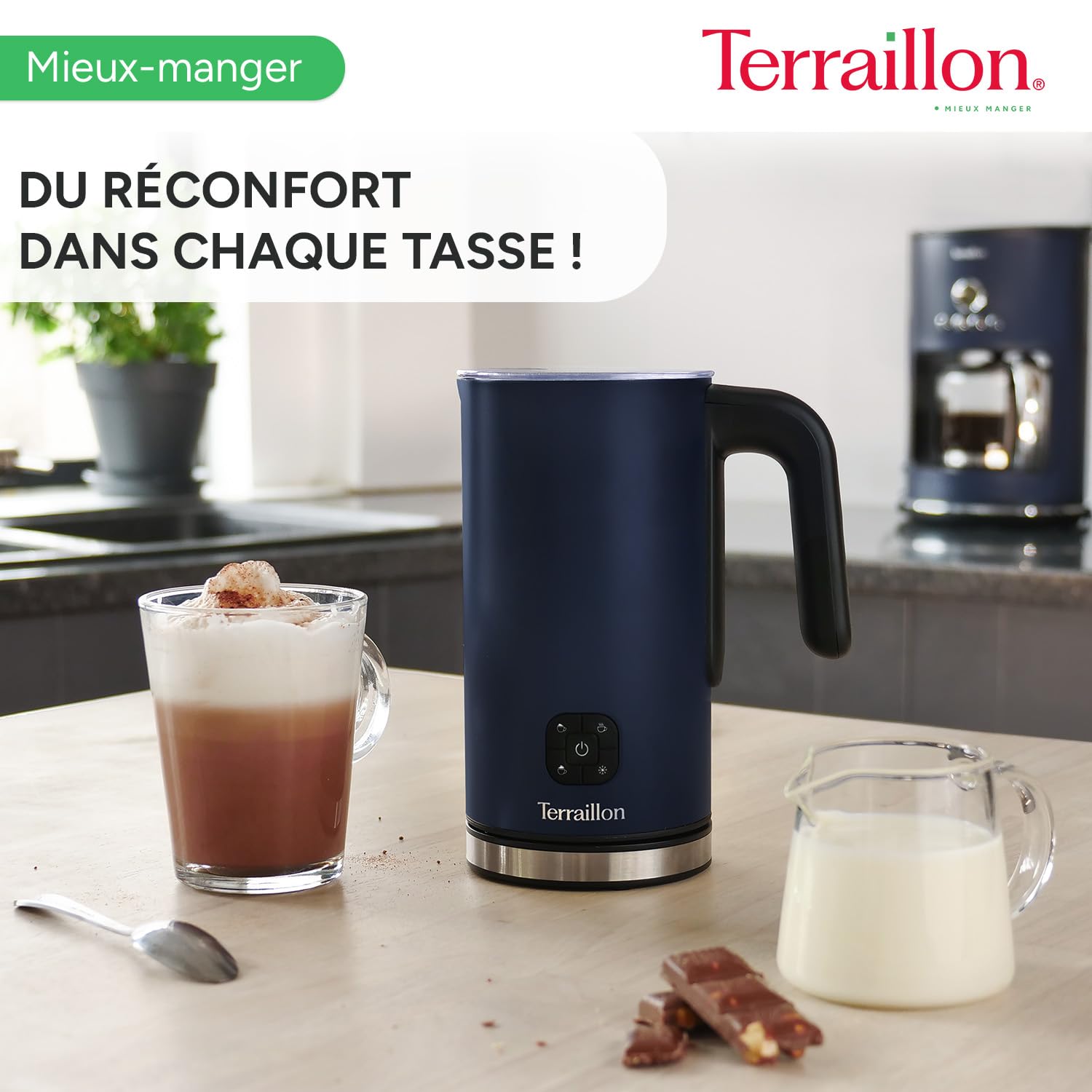 terraillon-new-moon-mousseur-lait-lectrique-300-ml-inox-bleu image 2