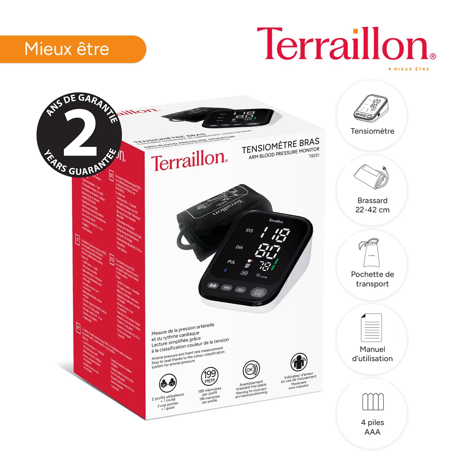 terraillon-tensio-bras-tb251-tensiom-tre-bras-led-22-42cm image 5