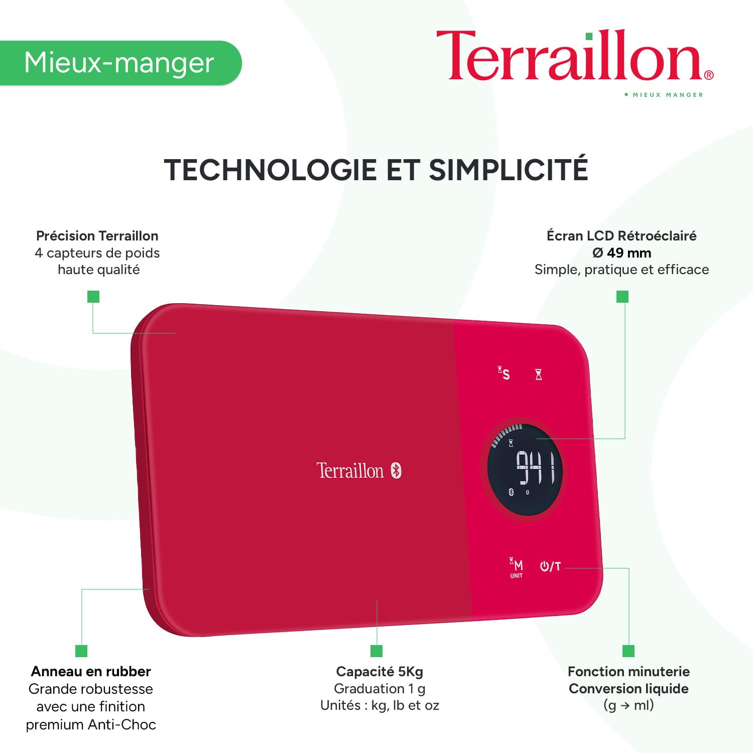 terraillon-nutritab-balance-cuisine-connect-e-bluetooth-rouge-5-kg image 6