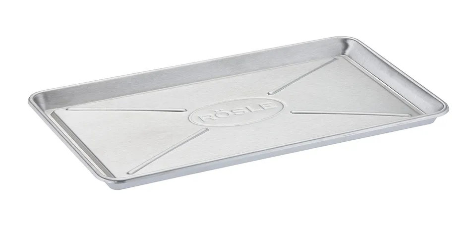 r-sle-plat-universel-inox-18-10-36-x-20-cm-barquette-marinade-et-gouttoir-barbec image 1