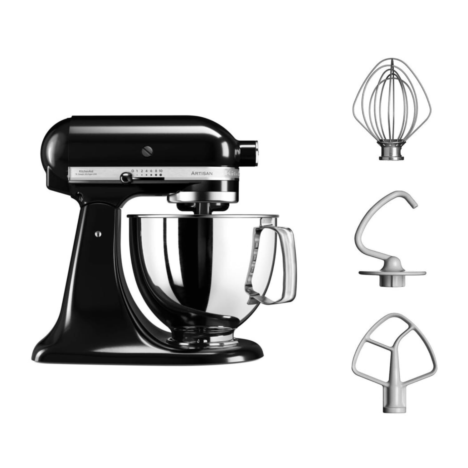 kitchenaid-artisan-5ksm125-robot-p-tissier-4-8-l-noir-onyx image 4