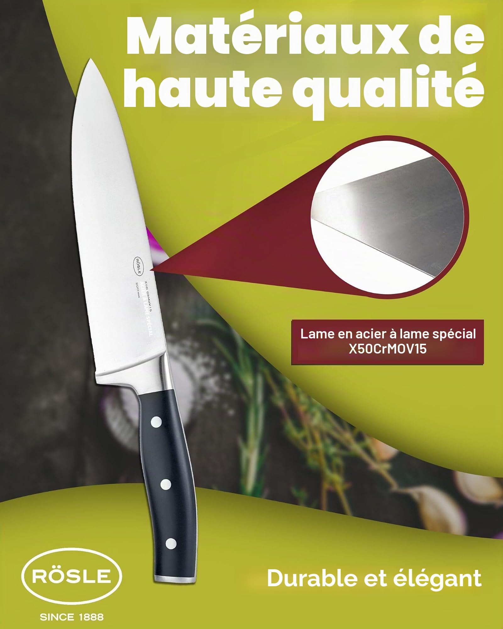 r-sle-tradition-couteau-de-chef-20-cm-acier-sp-cial-manche-pom-noir image 3