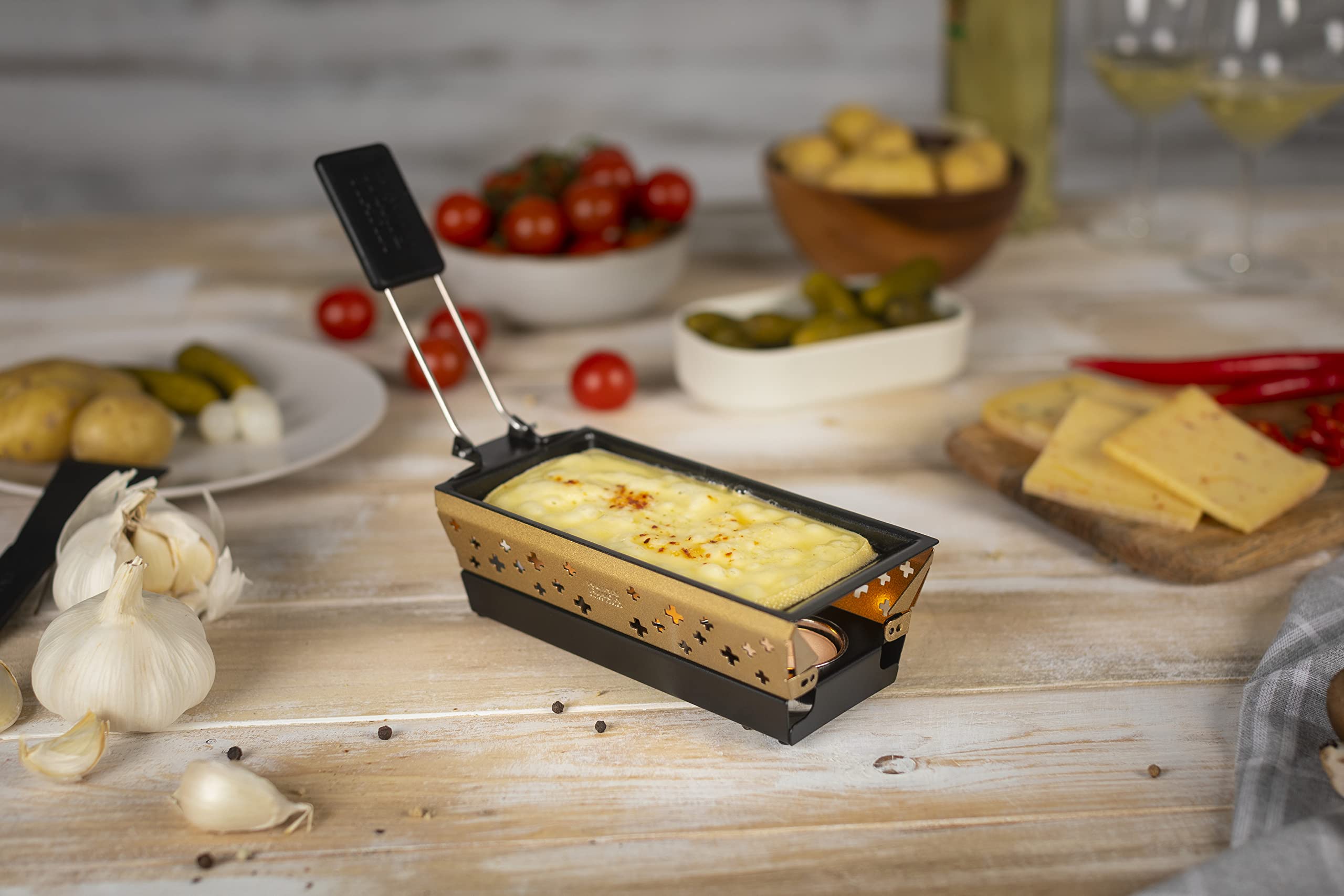 kuhn-rikon-mini-set-raclette-individuel-croix-suisse-dor-e-bougies image 6