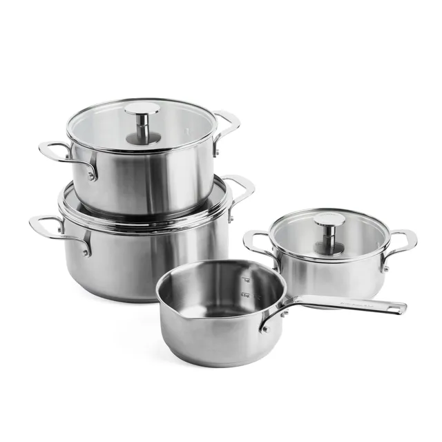 kitchenaid-stainless-steel-batterie-de-cuisine-7-pi-ces-inox-antiadh-sive-argent image 1