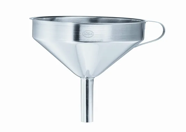 r-sle-entonnoir-inox-18-10-12-cm-avec-anse-et-tamis-amovible image 1