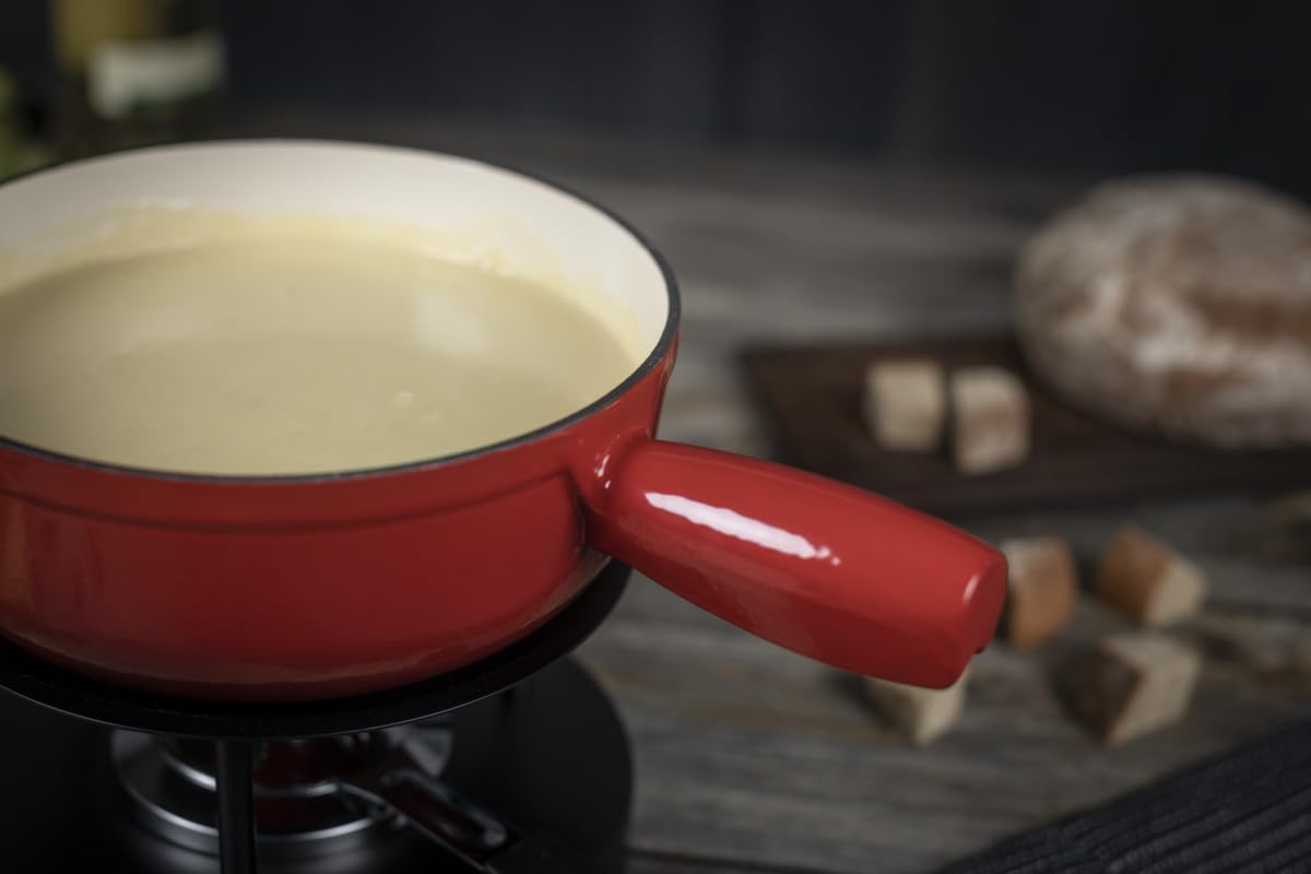 kuhn-rikon-set-fondue-fromage-fonte-24-cm-rouge-6-personnes image 3