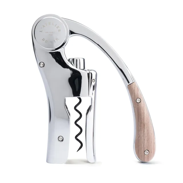 l-atelier-du-vin-oeno-motion-silver-wood-tire-bouchon-levier image 1