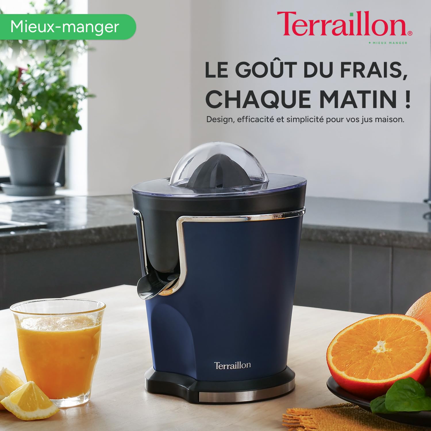 terraillon-new-moon-presse-agrumes-lectronique-160-w-bleu-2-c-nes-r-servoir-300- image 2