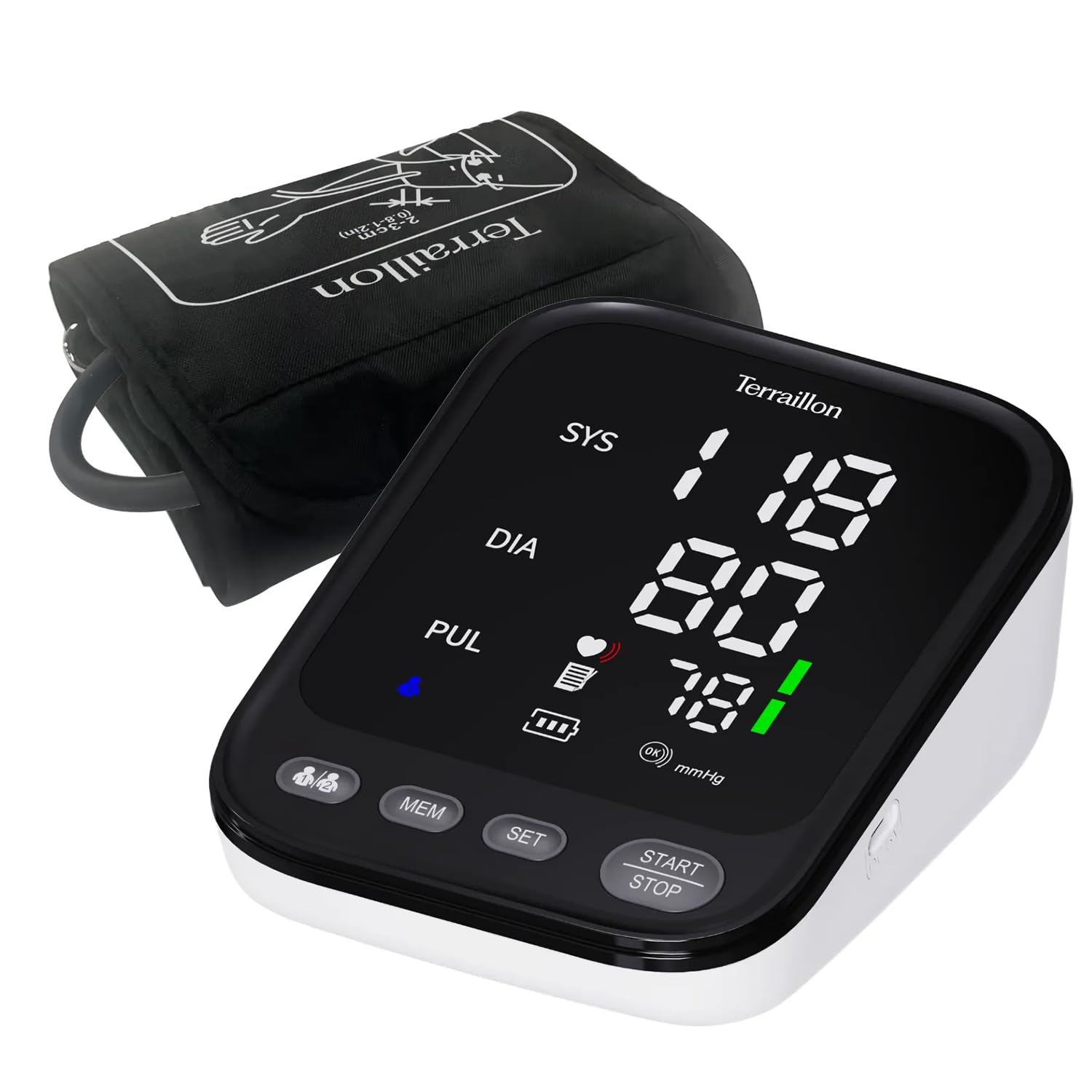 terraillon-tensio-bras-tb251-tensiom-tre-bras-led-22-42cm image 1